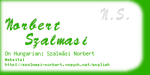 norbert szalmasi business card
