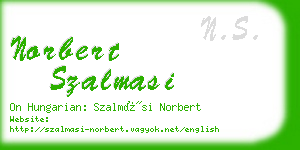 norbert szalmasi business card